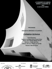 «CARMINA BURANA» – viernes 9 de diciembre de 2022 en Águilas